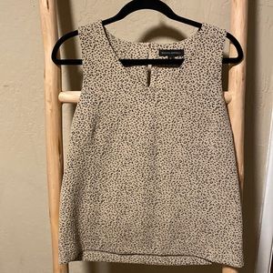 NWT Banana Republic beige with black print top
